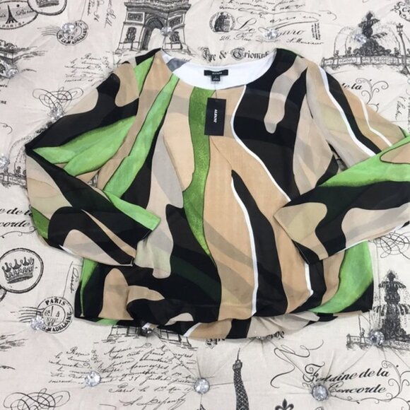 Alfani Women's Printed Bubble-Hem Top - Picture 3 of 8